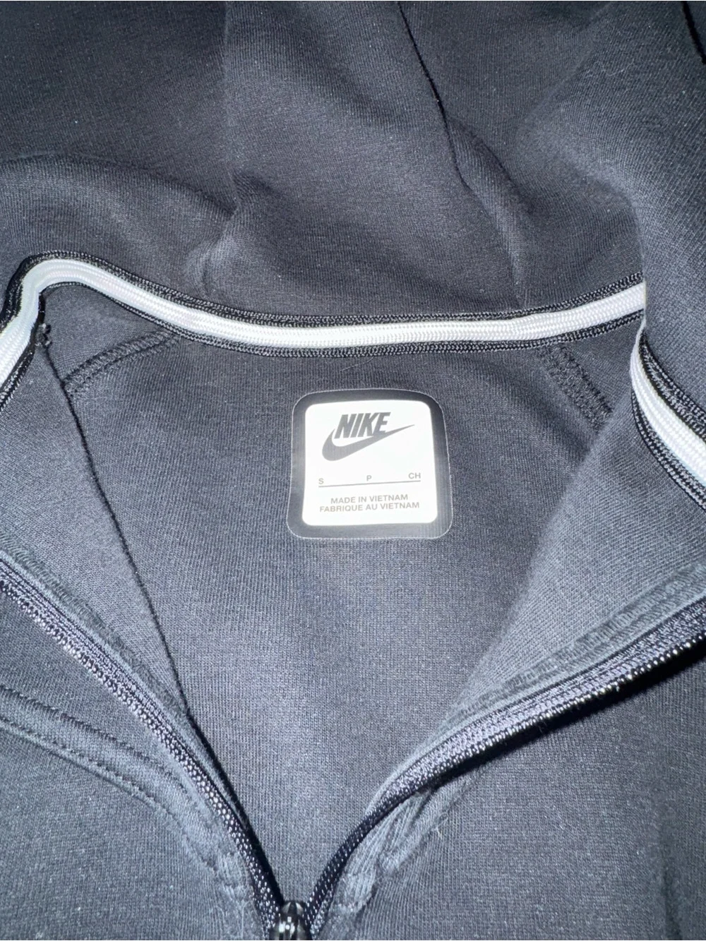 Nike Tech Boys All Black Full-Zip Performance Jacket with Hood